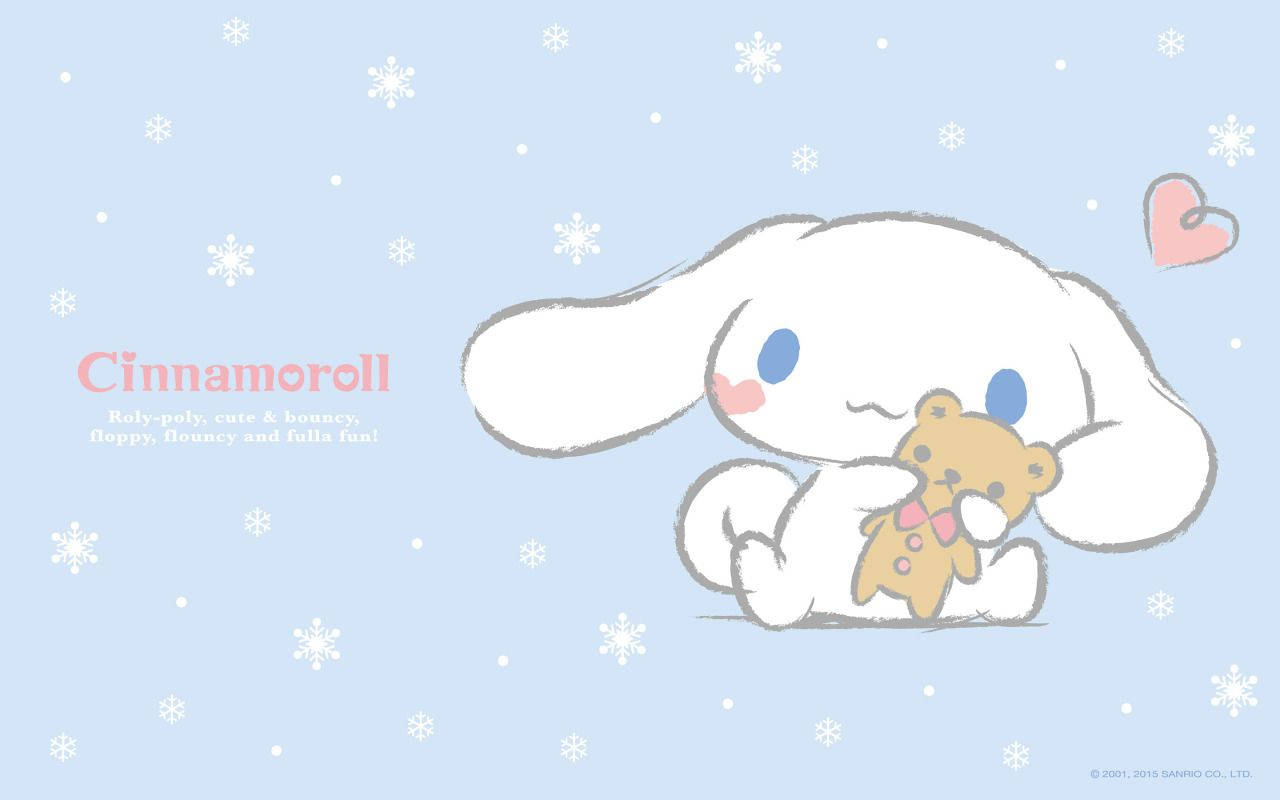 Cinnamoroll, white bunny with floppy ears, teddy bear, HD Desktop Wallpaper