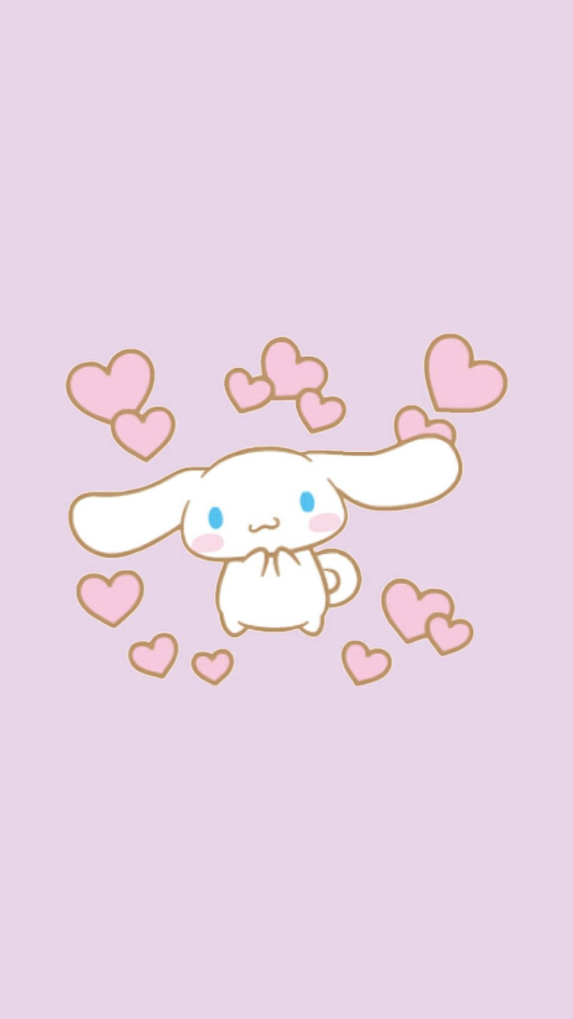 Cinnamoroll, Valentines Heart, pink hearts, Full HD Phone Wallpaper