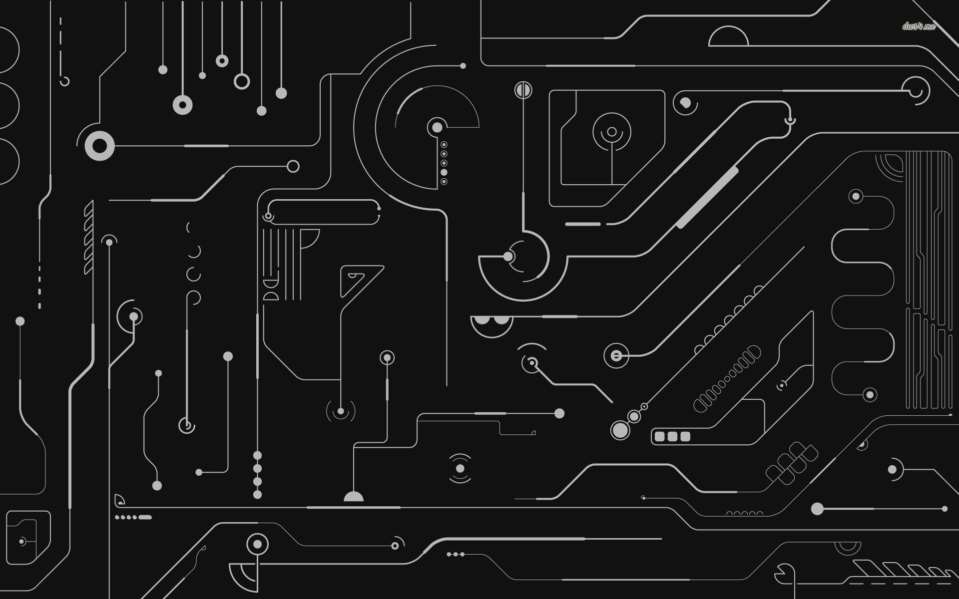 black, white, circuit board, Full HD Desktop Wallpaper