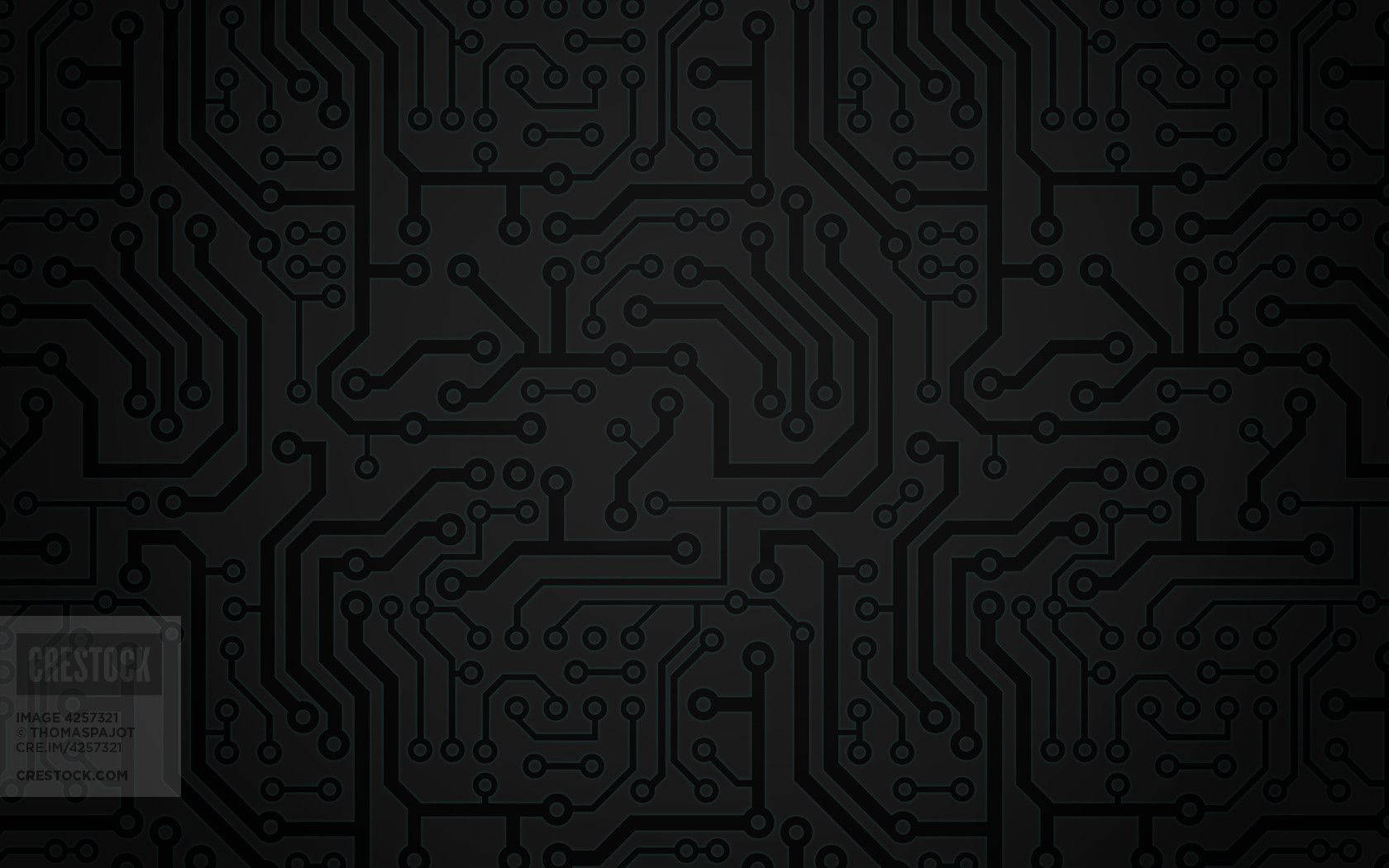 plain black shades circuit board, dark gray circuit board pattern, glowing lines, HD Desktop Wallpaper