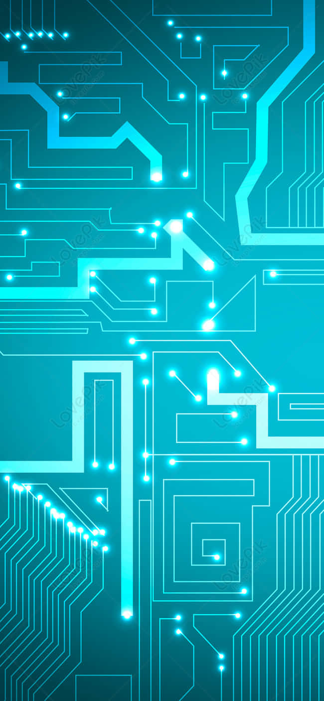 futuristic circuit board, glowing blue, illuminated pathways, HD Phone Wallpaper