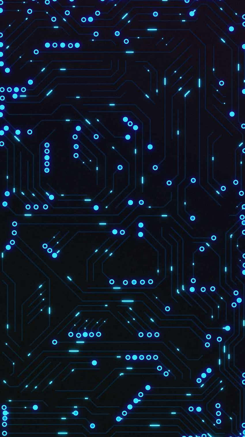 blue circuit board pattern, glowing blue, intricate pathways, HD Phone Wallpaper