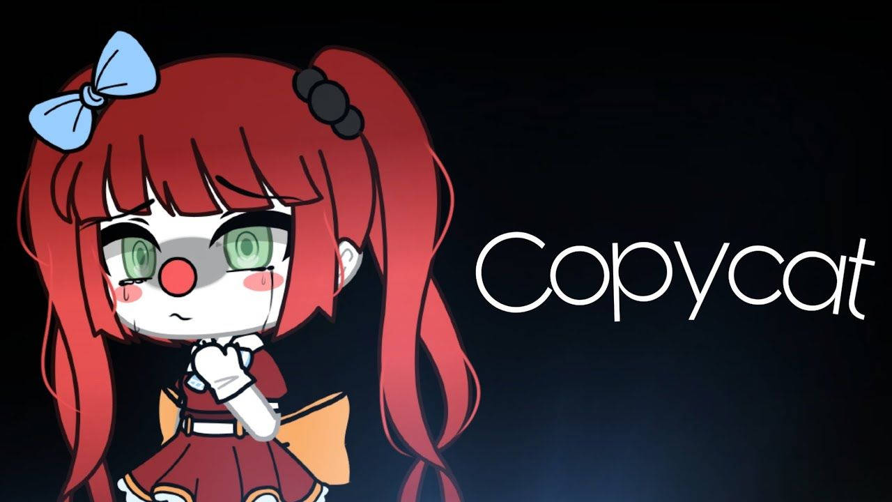 Cute Circus Baby Copycat, chibi anime girl, red hair, HD Desktop Wallpaper