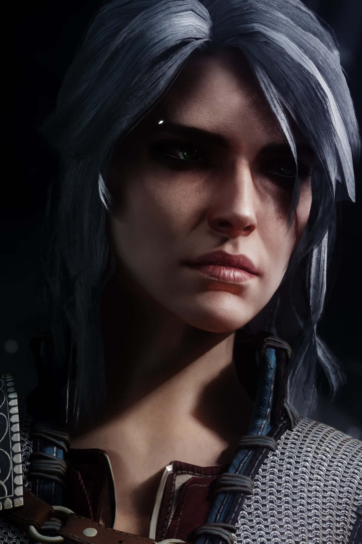 Ciri, silver hair, chainmail armor, HD Phone Wallpaper