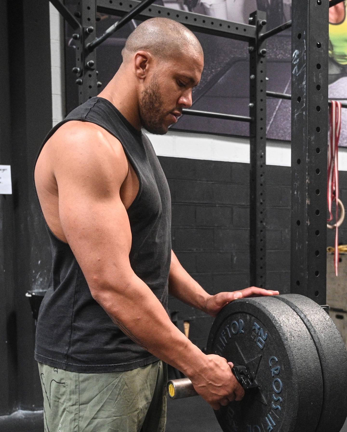 Ciryl Gane, gym, barbell, HD Phone Wallpaper