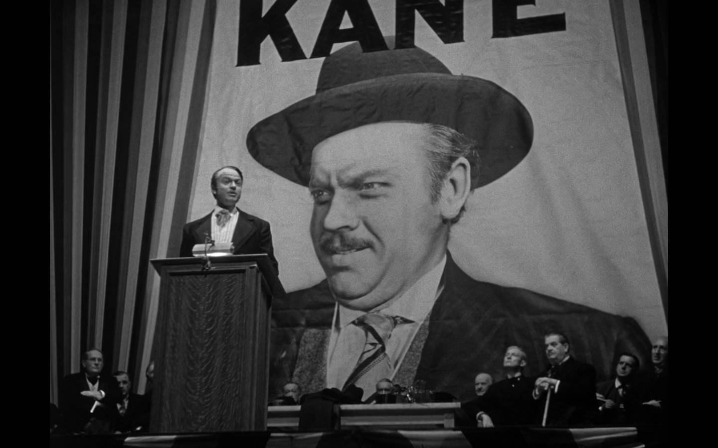 Citizen Kane, podium, massive portrait, HD Desktop Wallpaper