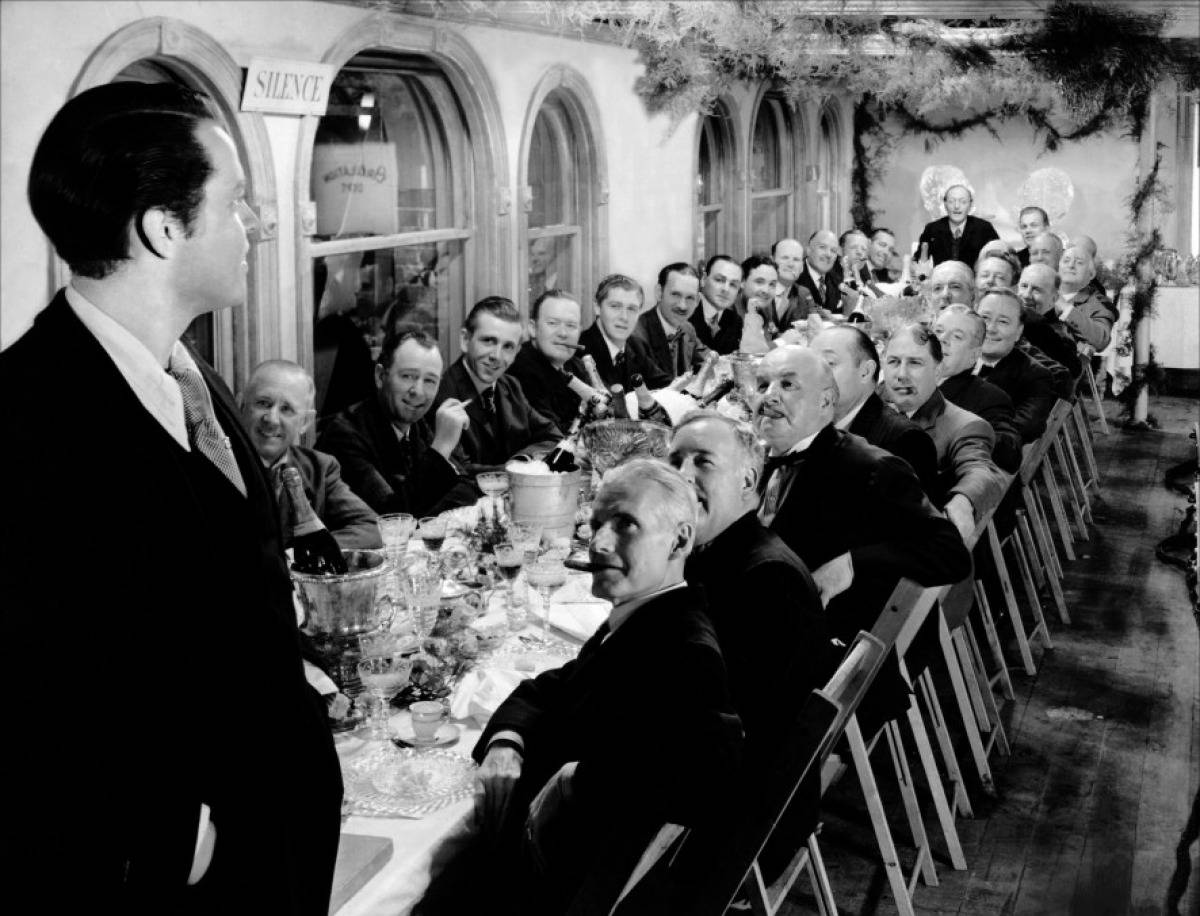 Citizen Kane, long table, vintage banquet hall, SD Desktop Wallpaper