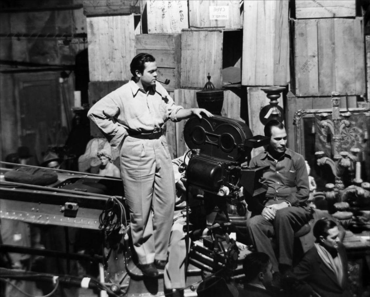 Citizen Kane, film director, large movie camera, SD Desktop Wallpaper