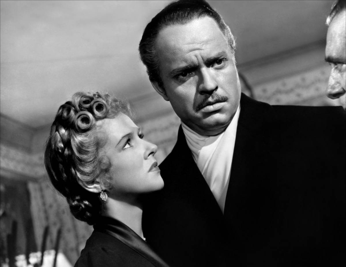 Citizen Kane, black and white, woman with curlers, SD Desktop Wallpaper