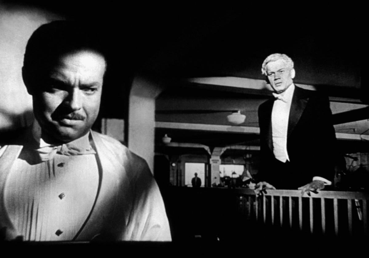 Citizen Kane, tuxedos, dimly lit room, SD Desktop Wallpaper