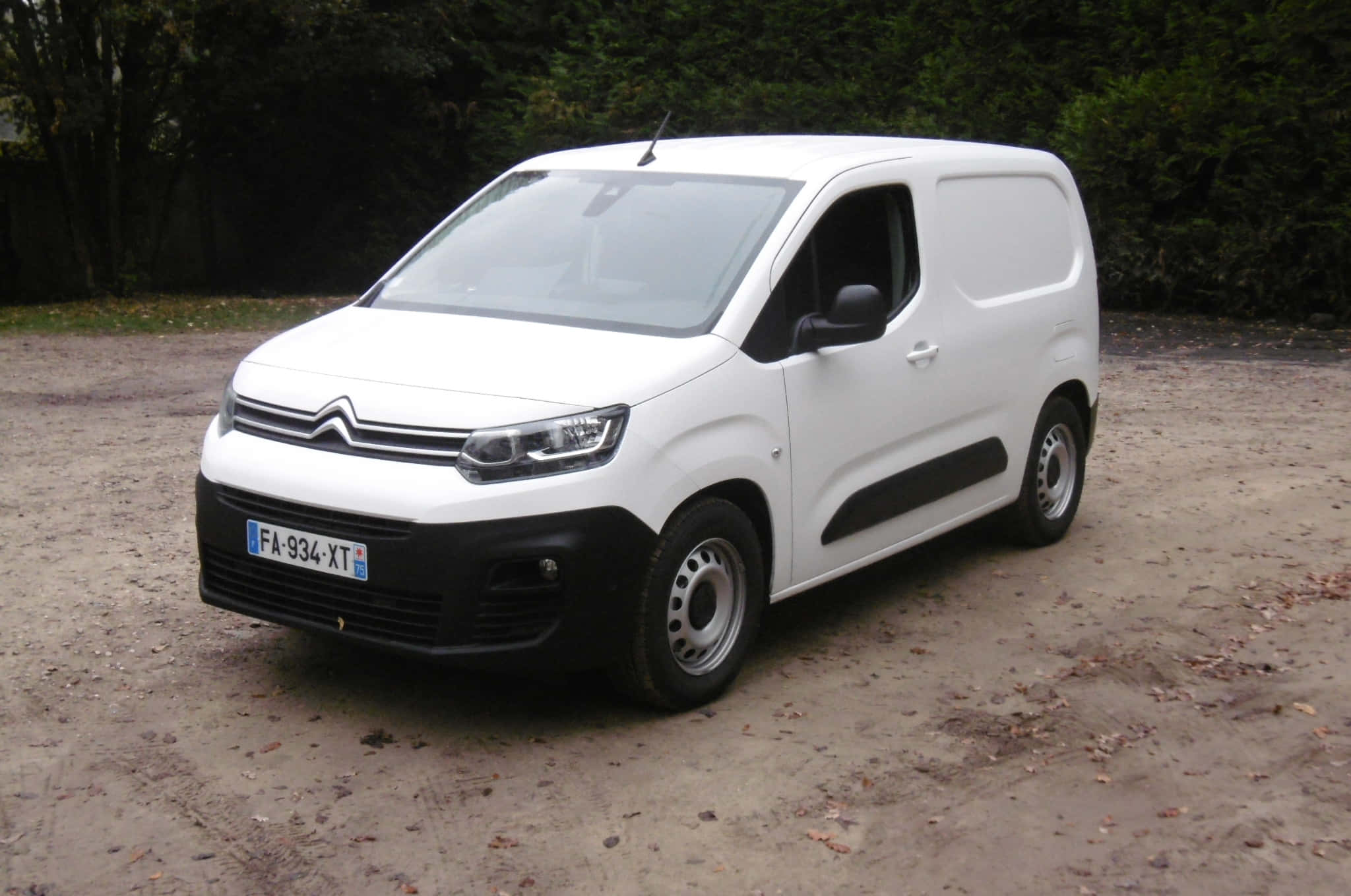 Citroen Berlingo, white, dirt lot, Full HD Desktop Wallpaper