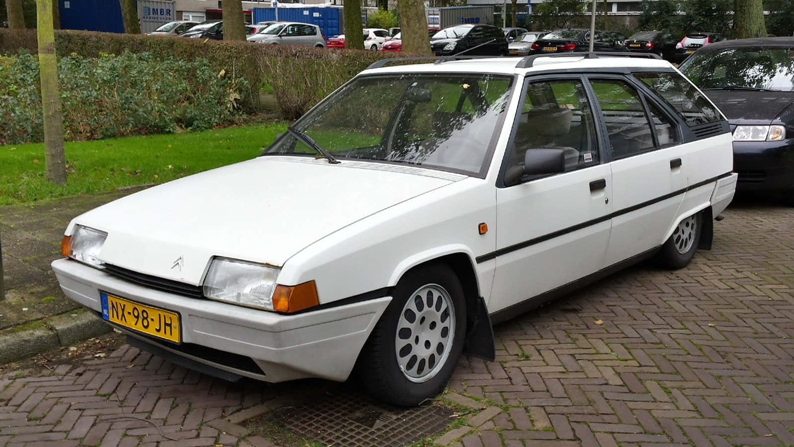 Citroen Bx, estate car, white, HD Desktop Wallpaper