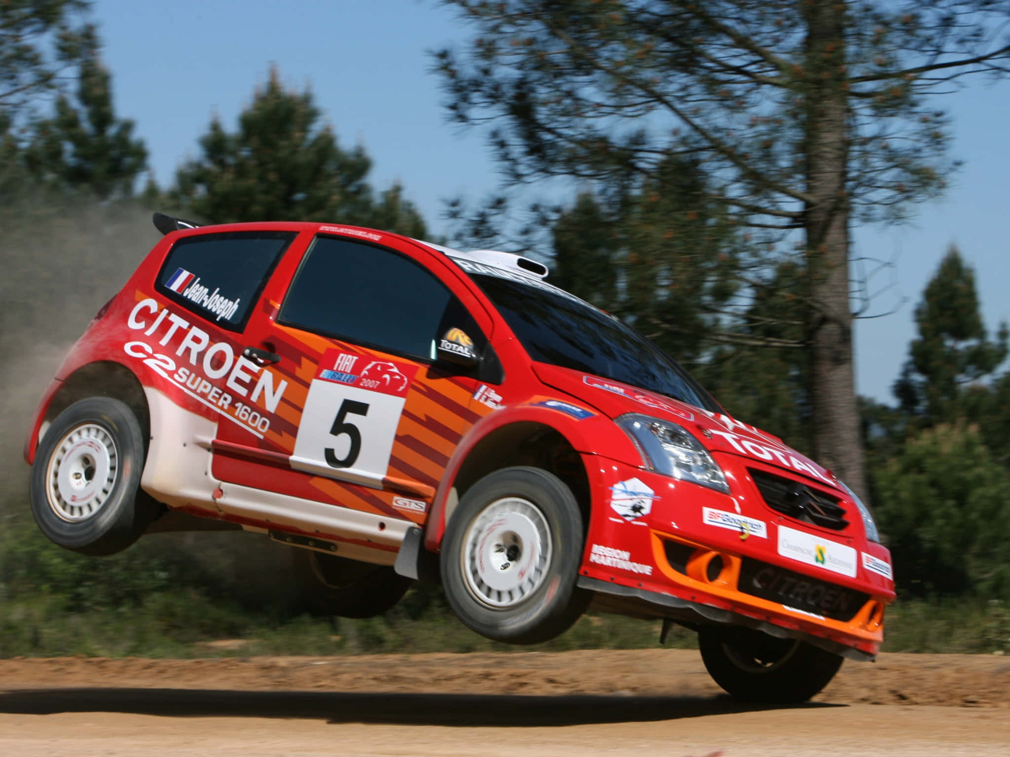 Citroen C2 Super 1600, red, dirt track, Full HD Desktop Wallpaper