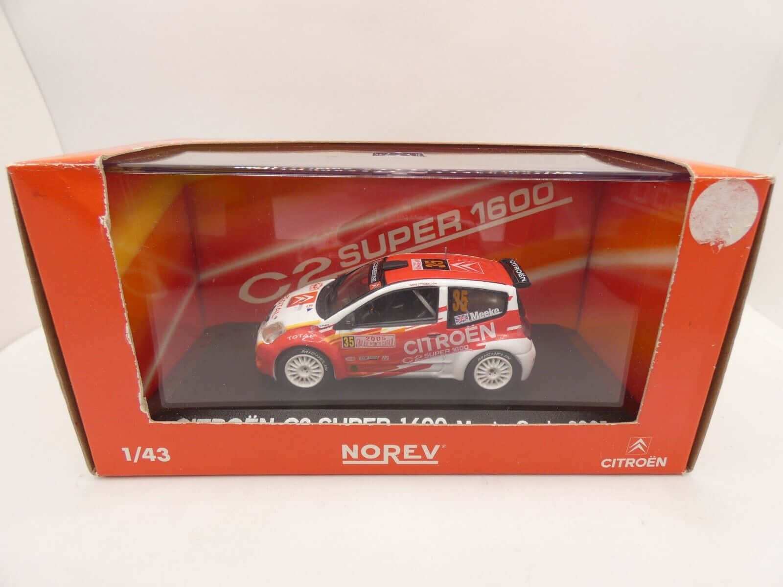 Citroen C2 Super 1600, red white and black, orange branded box, HD Desktop Wallpaper