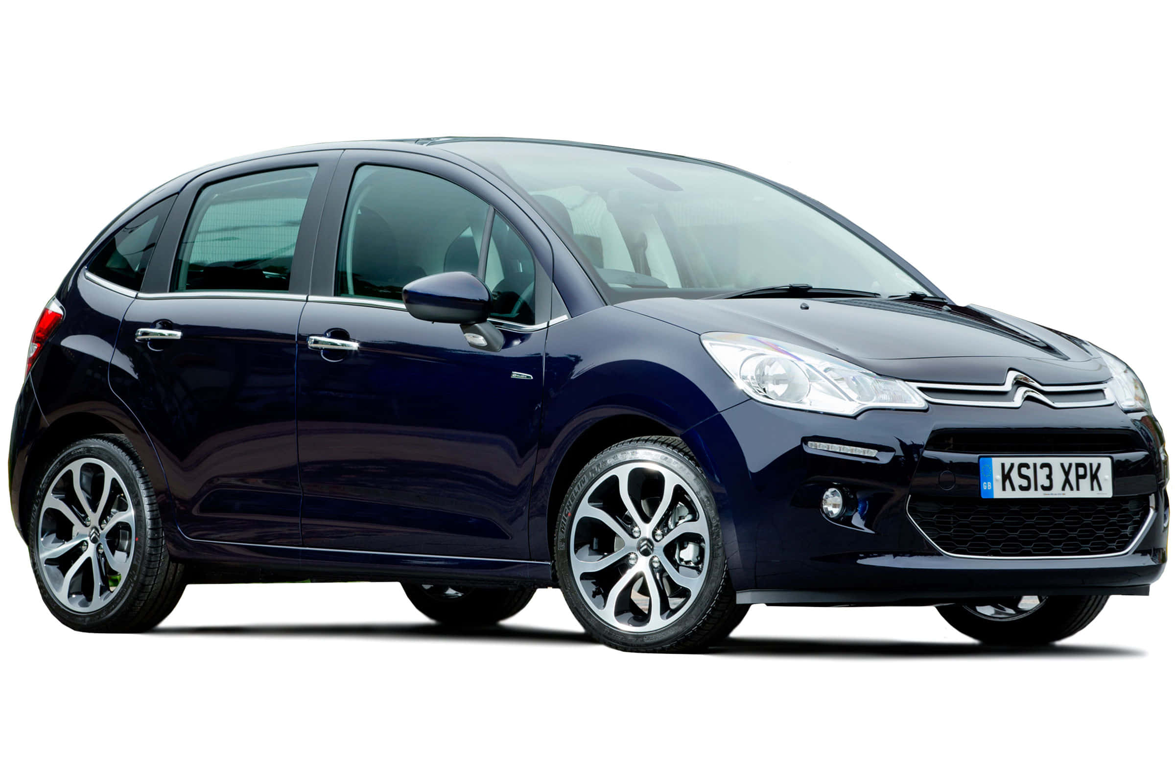 Citroen C3, dark blue, chrome accents, Full HD Desktop Wallpaper