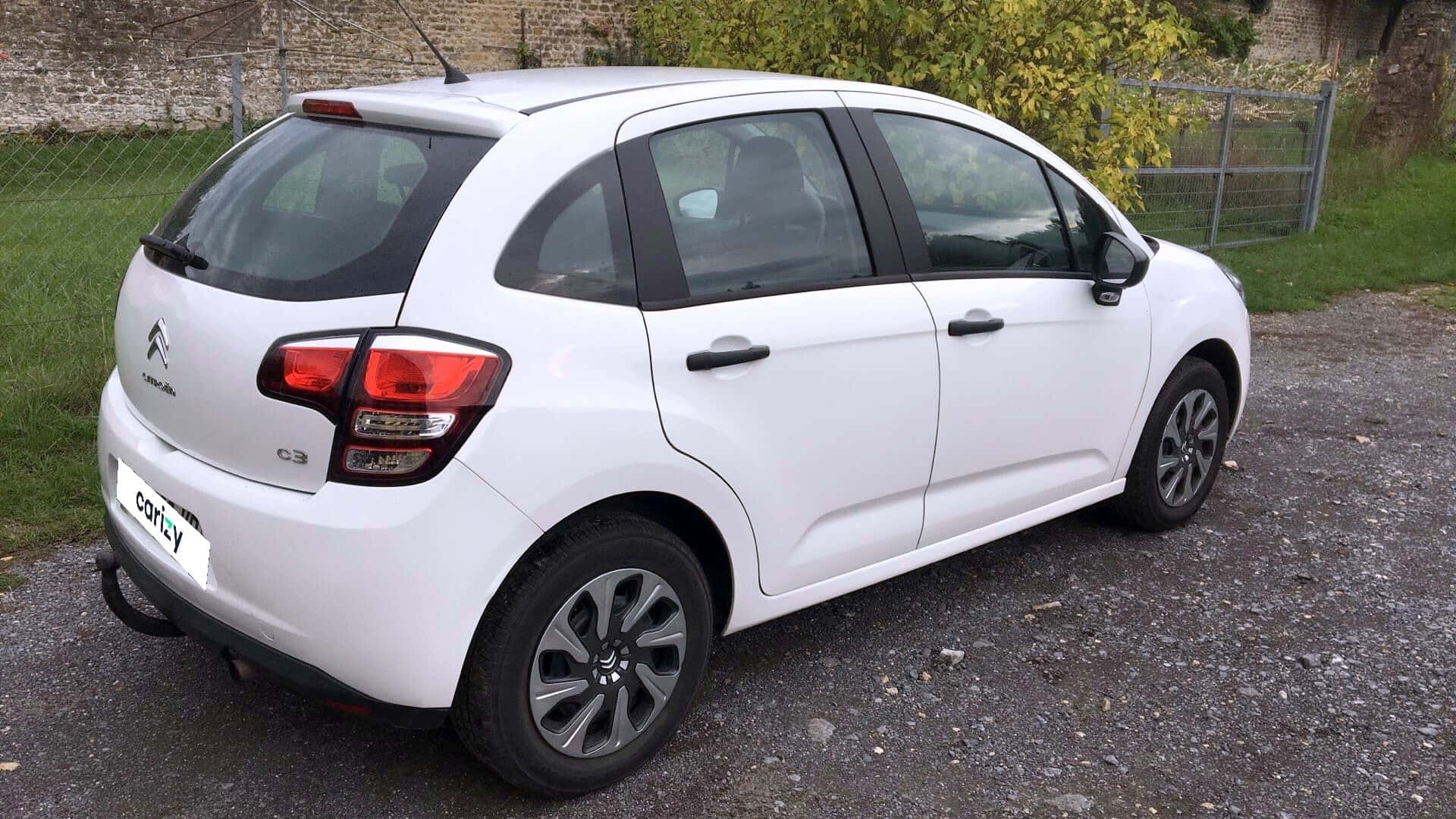 Citroen C3, white, gravel, Full HD Desktop Wallpaper