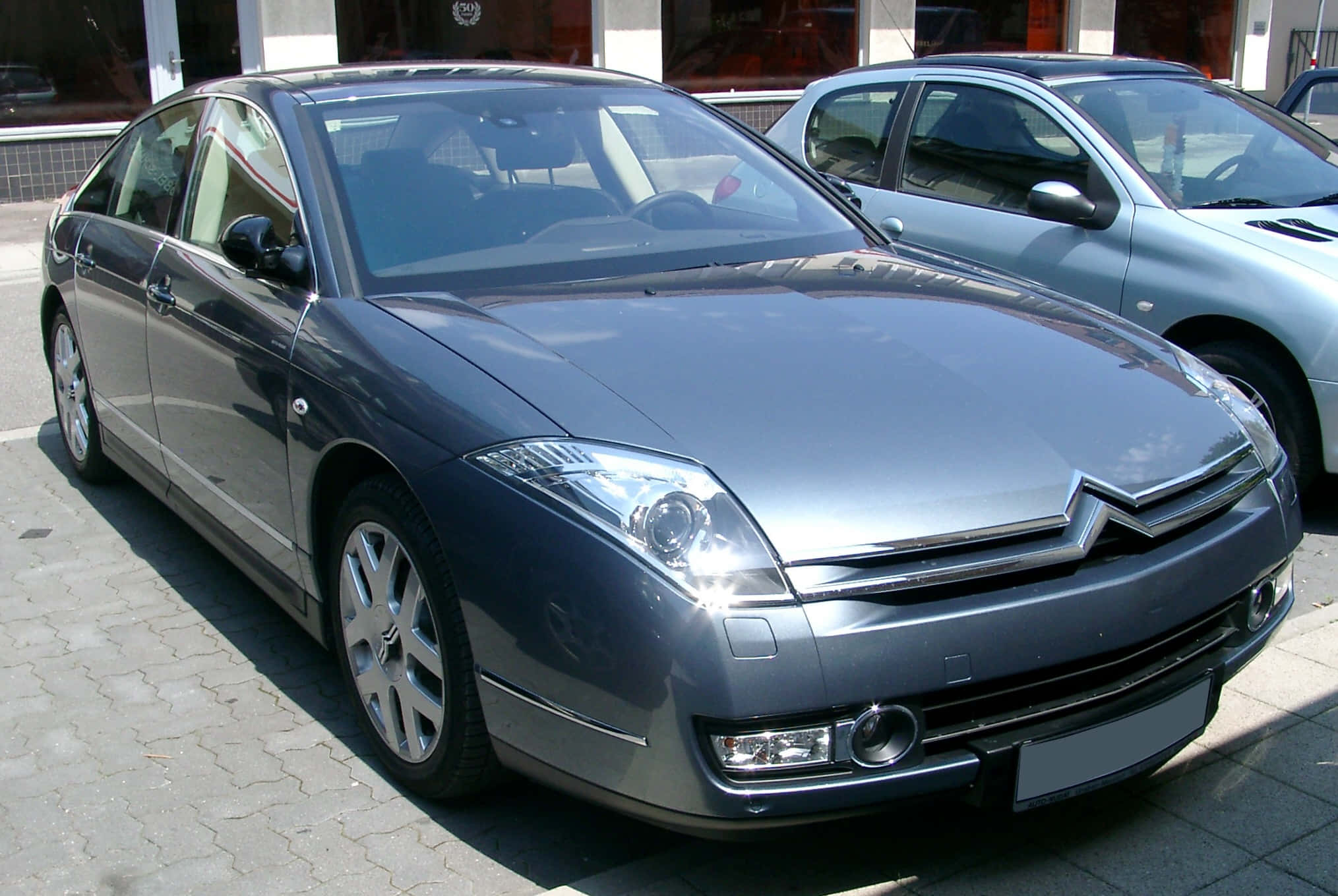 Citroen C6, luxury sedan, silver, Full HD Desktop Wallpaper