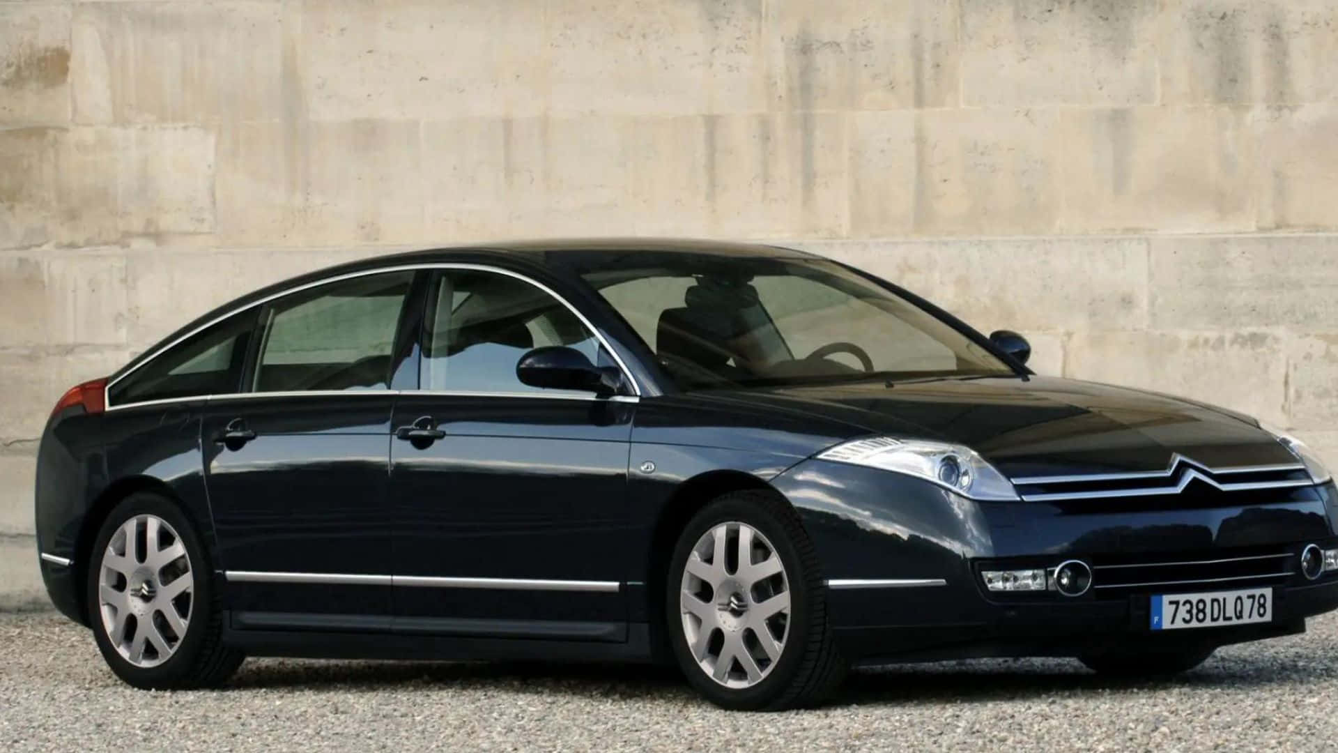 Citroen C6, sleek black, sedan, Full HD Desktop Wallpaper