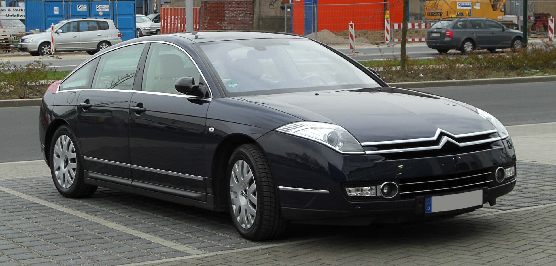 Citroen C6, dark blue, sedan, Full HD Desktop Wallpaper