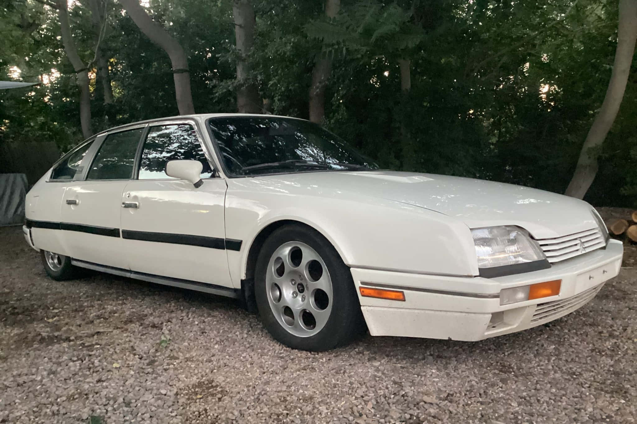 Citroen Cx, white, black trim, Full HD Desktop Wallpaper