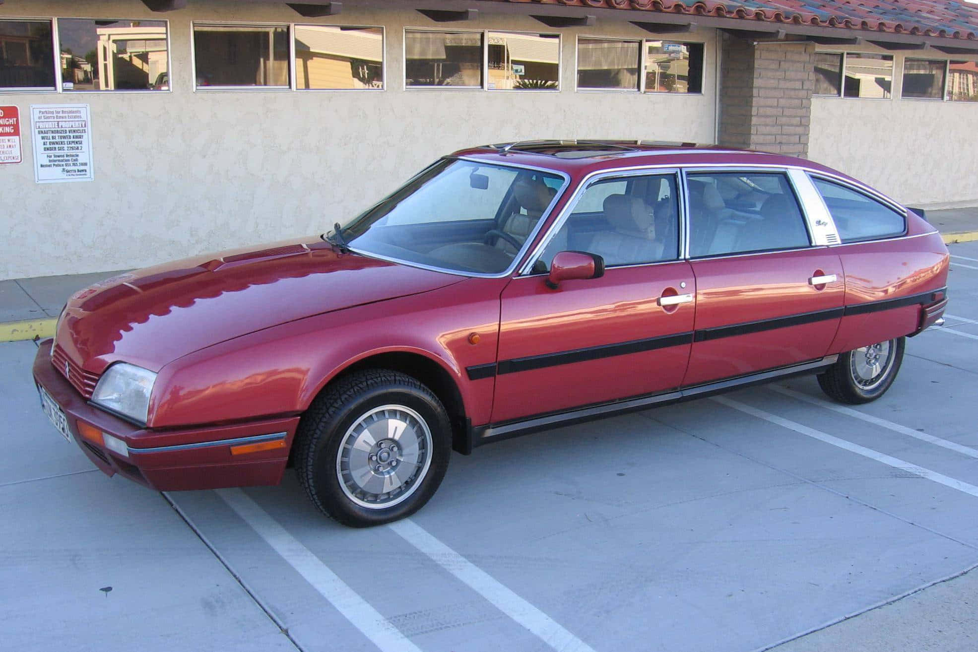 Citroen CX, red, glossy, Full HD Desktop Wallpaper