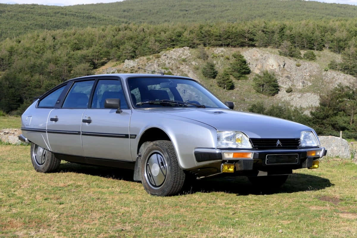 Citroen CX, silver, estate car, SD Desktop Wallpaper