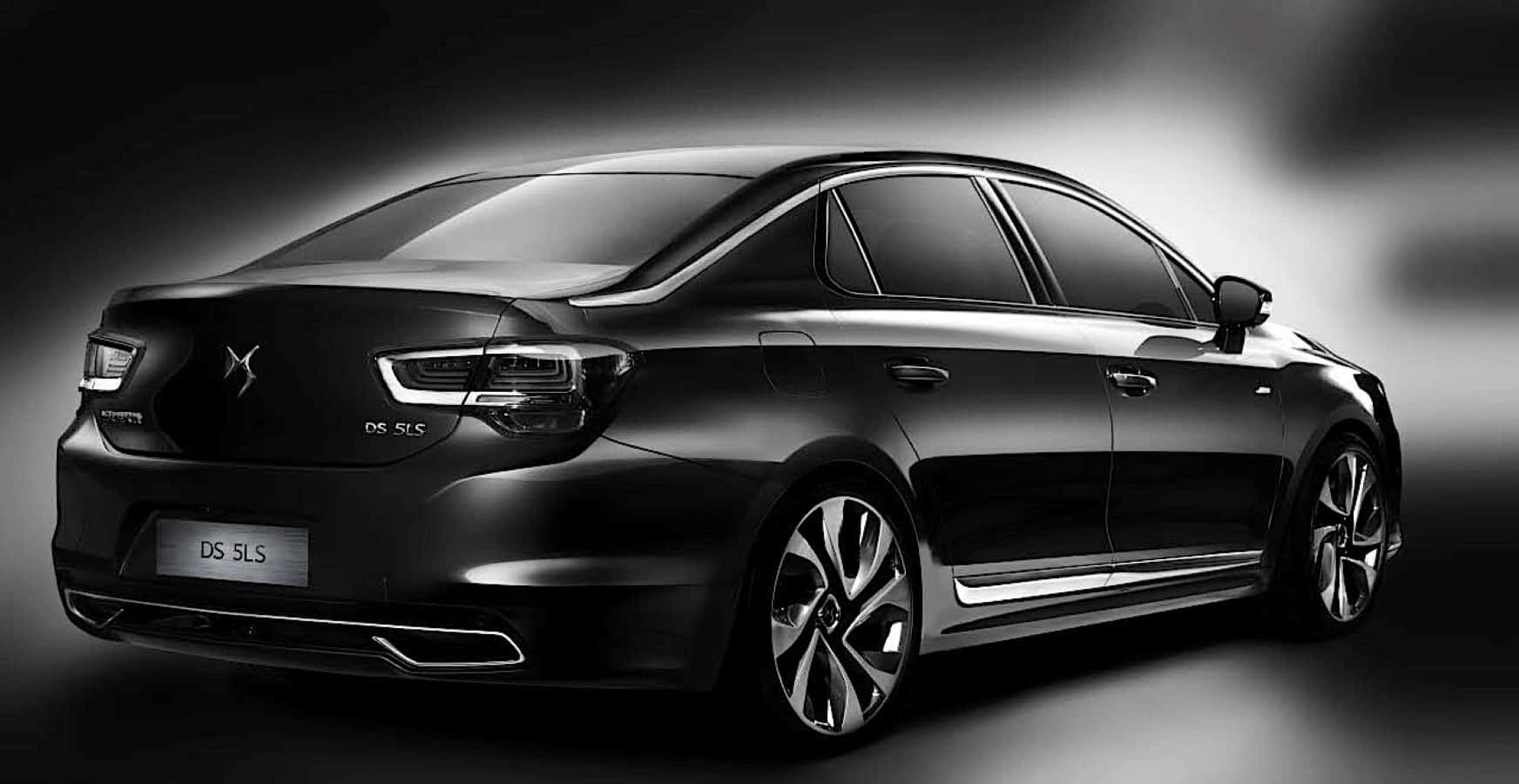 Citroen DS 5LS, sleek black, reflective surfaces, HD Desktop Wallpaper