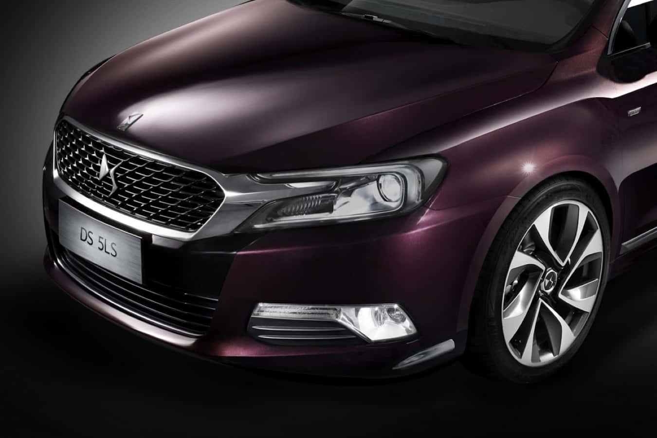 Citroen DS 5LS, maroon, chrome grille, HD Desktop Wallpaper