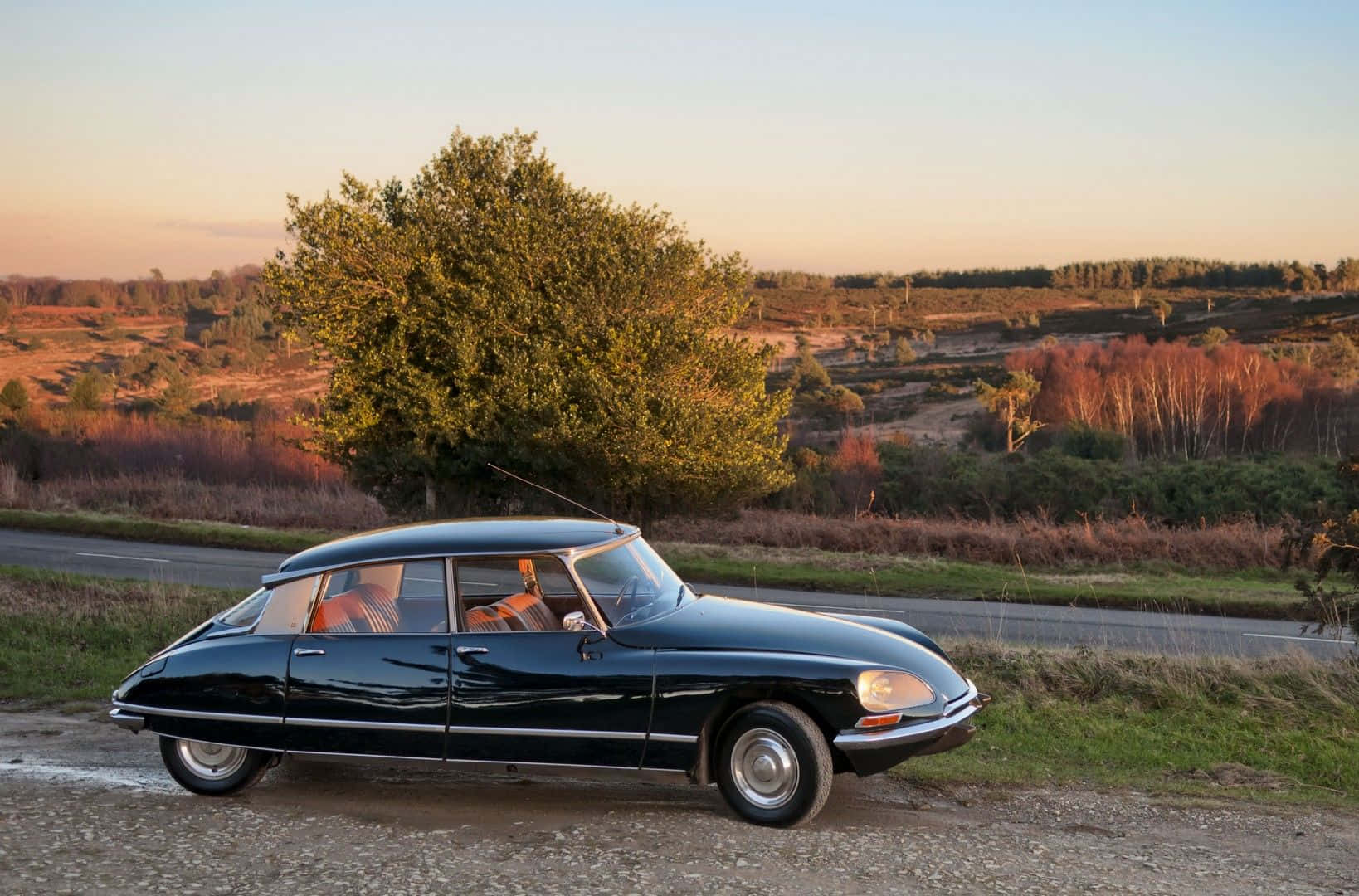 Citroen DS, vintage, black, HD Desktop Wallpaper
