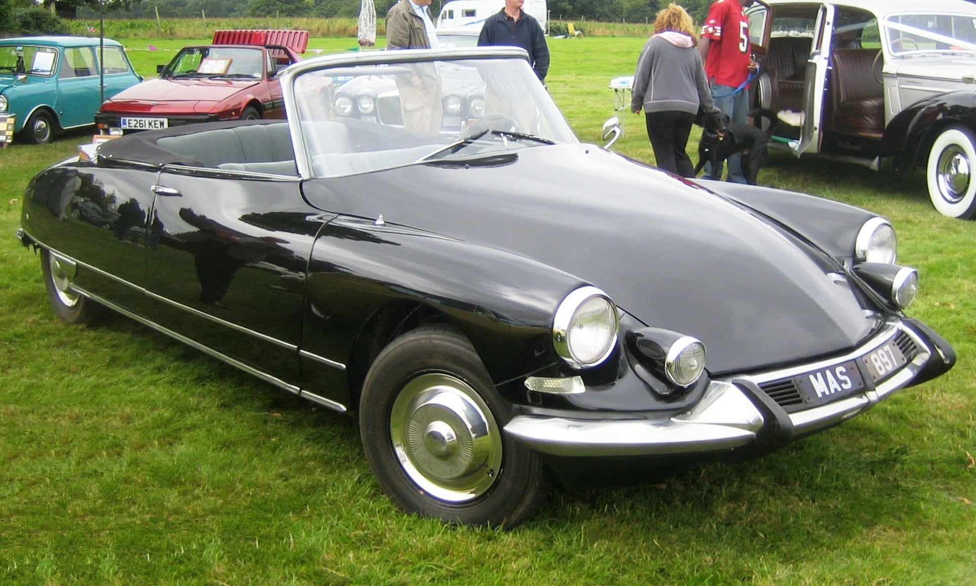 Citroen D S, convertible, black, Full HD Desktop Wallpaper