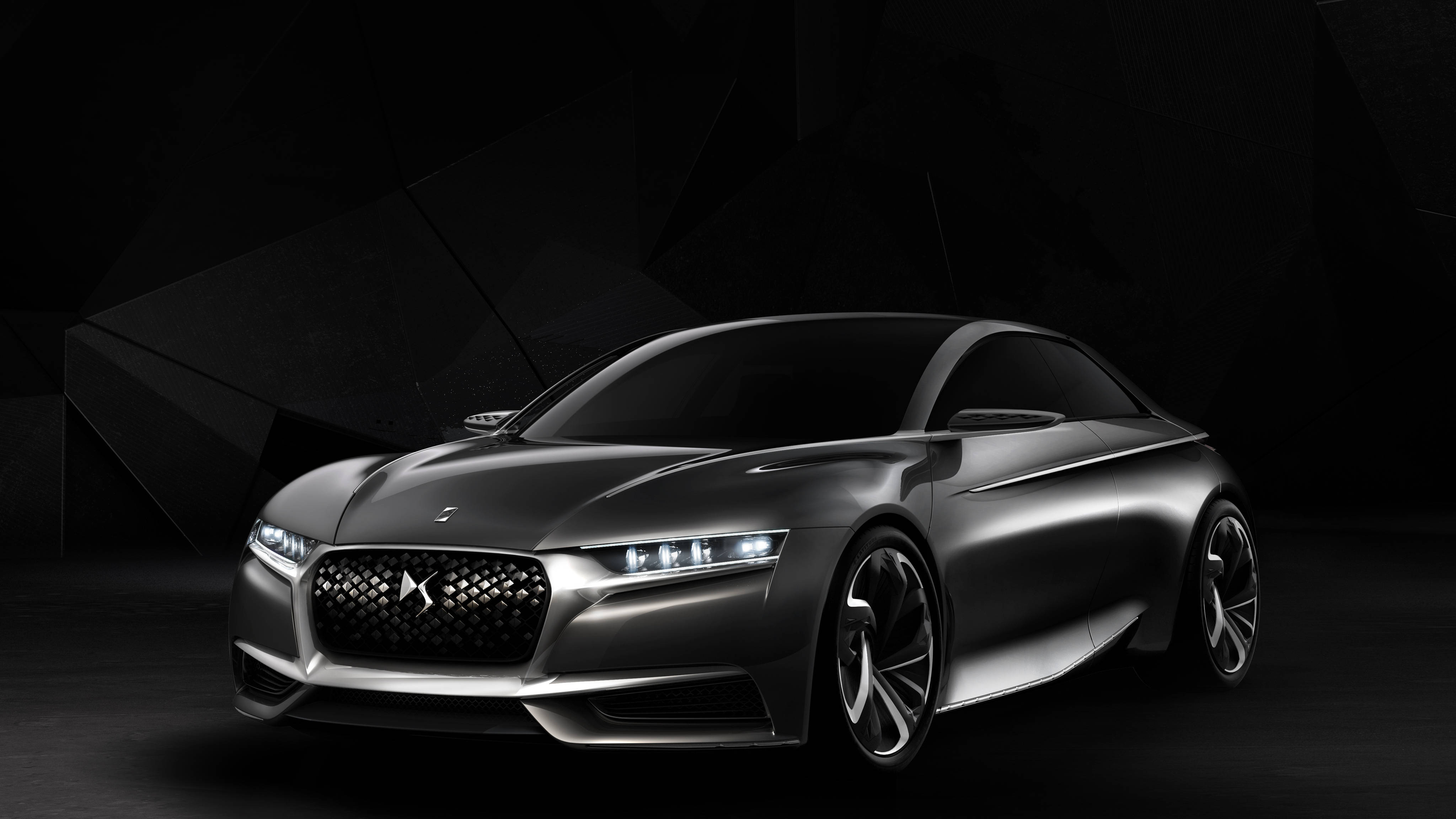 Citroen, DS, sleek silver concept car, 4K Desktop Wallpaper