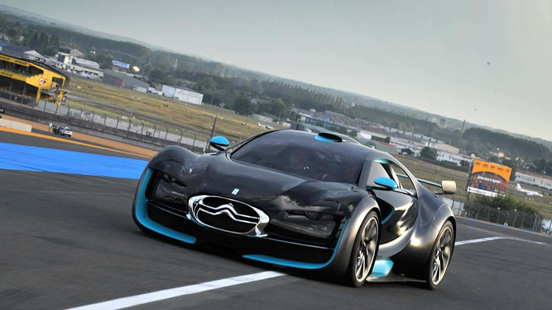 Citroen DS Survolt, black, blue accents, Full HD Desktop Wallpaper