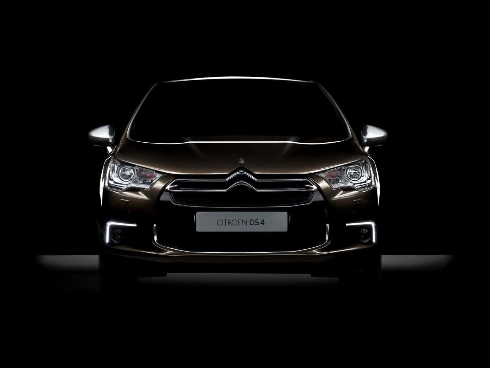 Citroen DS4, bronze, glowing headlights, HD Desktop Wallpaper