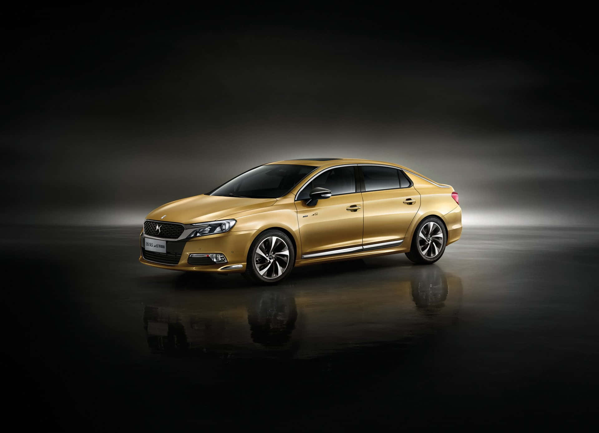 Citroen DS5, gleaming gold, dark studio, Full HD Desktop Wallpaper