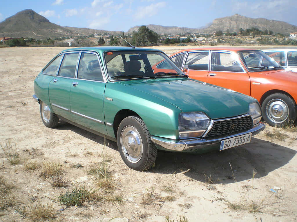 Citroen G S, green, orange, SD Desktop Wallpaper