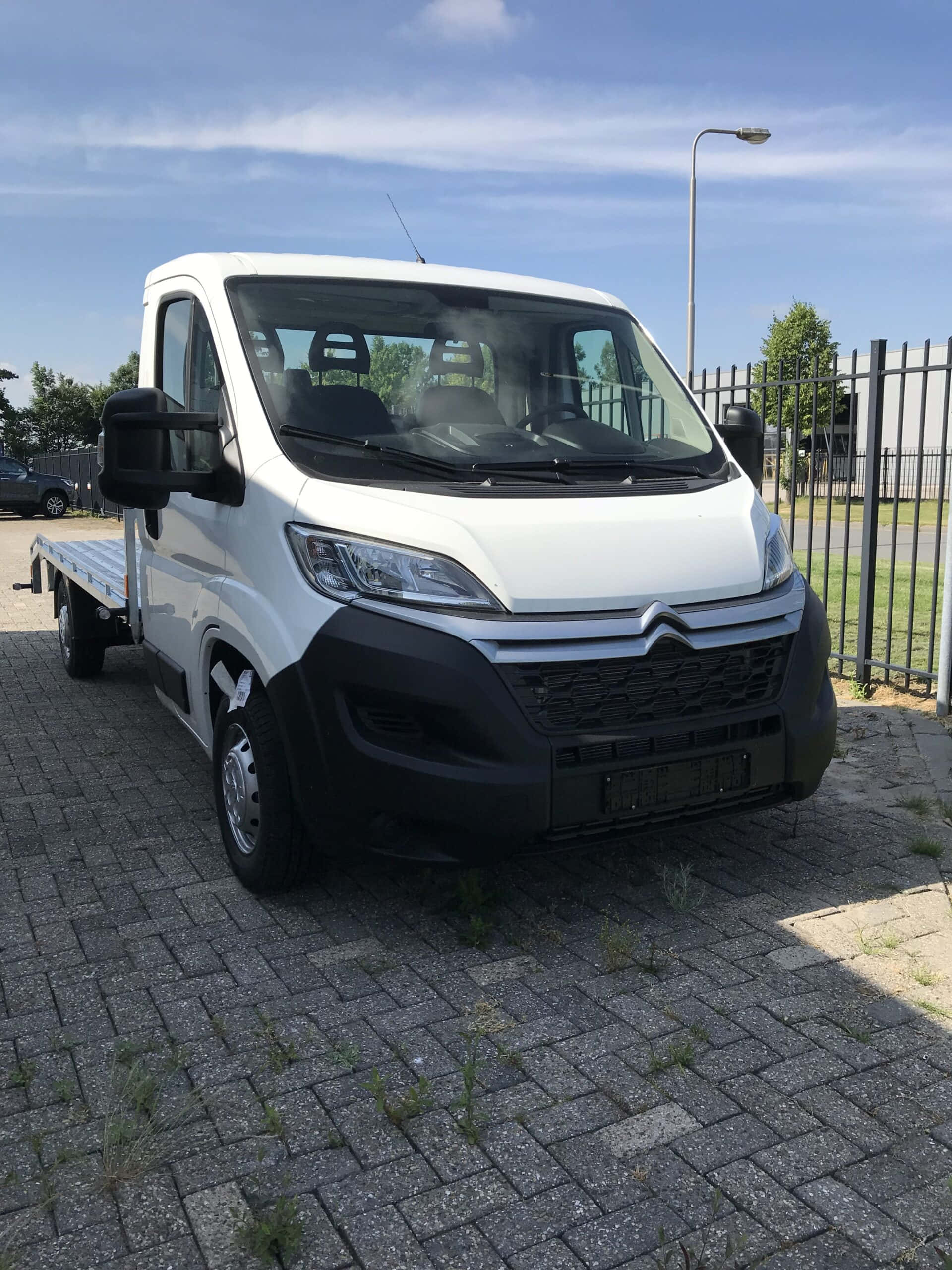 Citroen Jumper, white, flatbed, 2K Phone Wallpaper