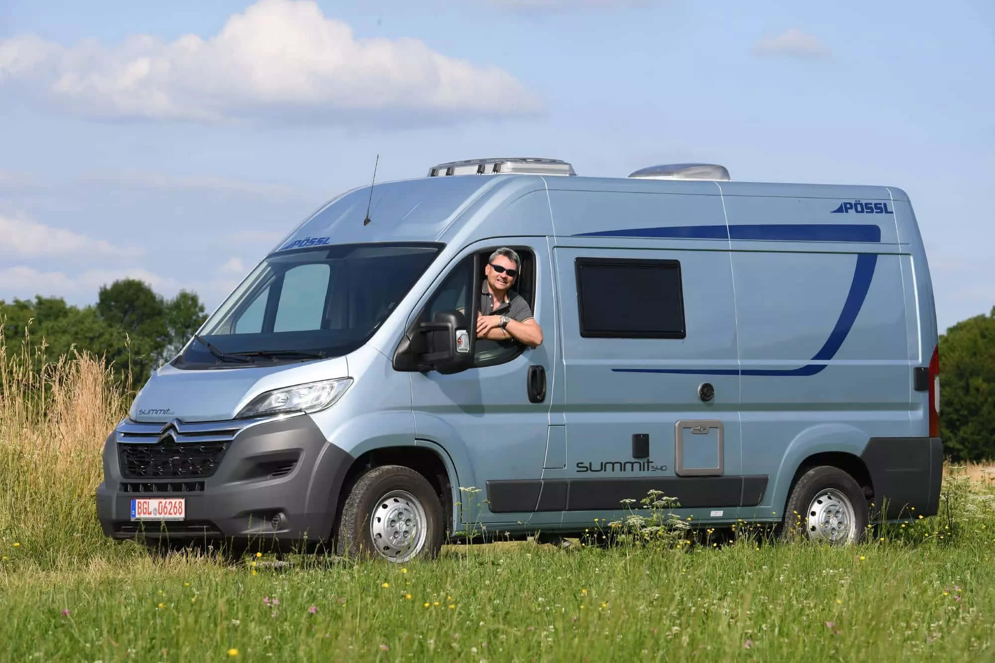 Citroen Jumper, silver, camper van, Full HD Desktop Wallpaper