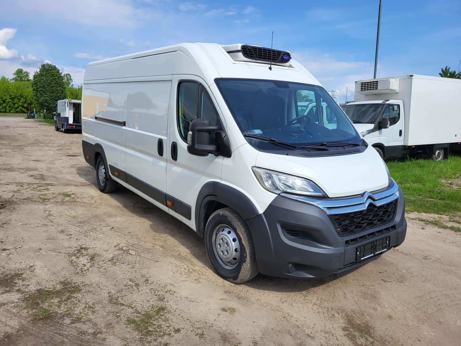 Citroen Jumper, white, refrigerated van, HD Desktop Wallpaper