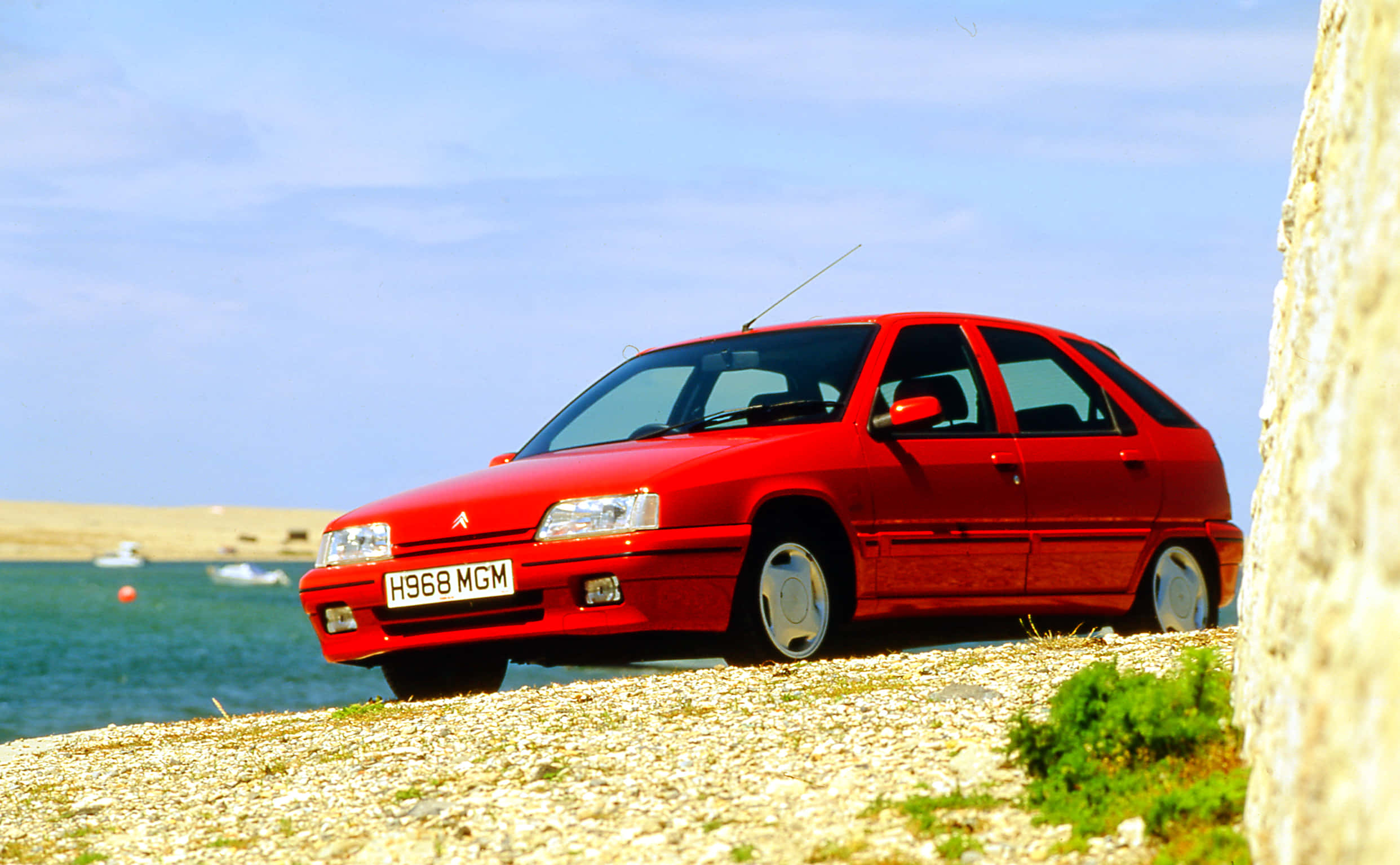 Citroen ZX, vintage, sunlit, Full HD Desktop Wallpaper