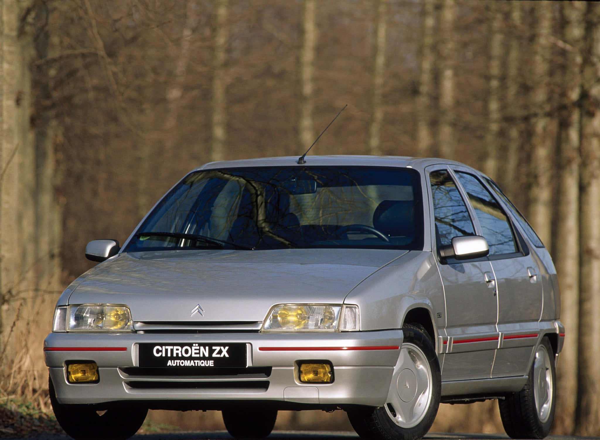 Citroen ZX, silver, automatic sedan, Full HD Desktop Wallpaper