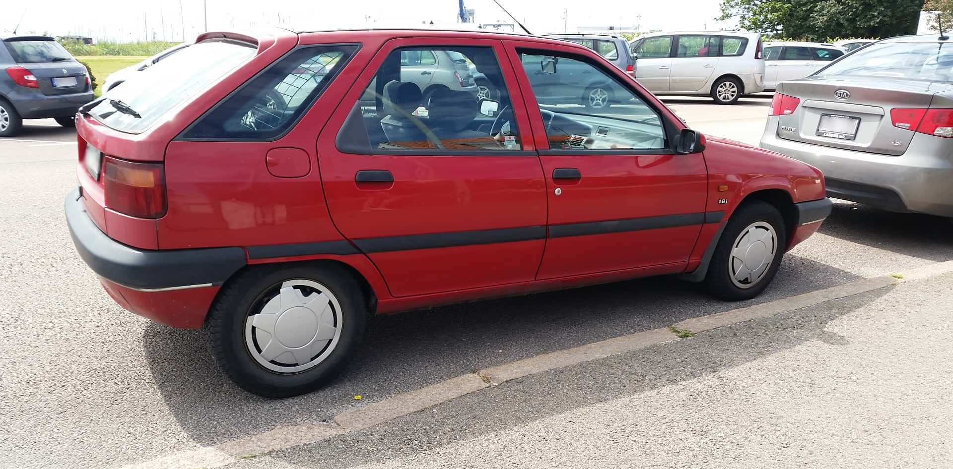 Citroen Zx, vibrant red, compact hatchback, Full HD Desktop Wallpaper