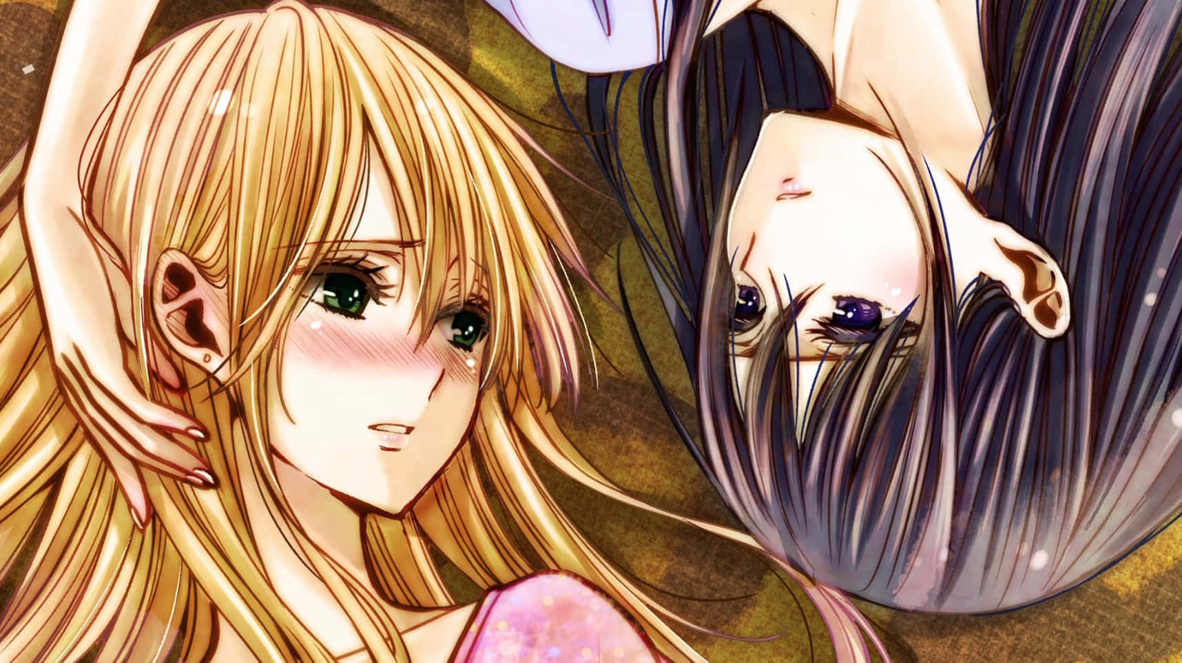 Cute Citrus Anime, anime girls, blonde and dark hair, HD Desktop Wallpaper