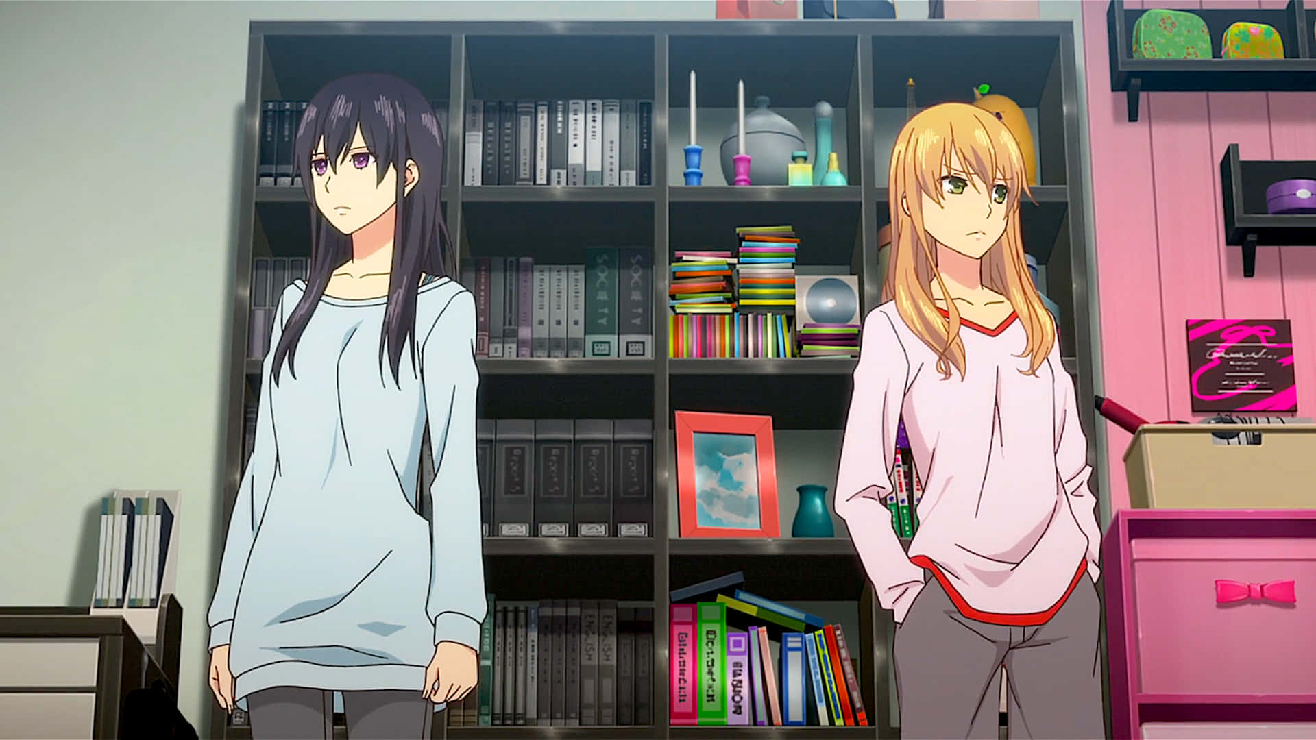 Cute Girl Anime Citrus, anime girls, cozy room, Full HD Desktop Wallpaper