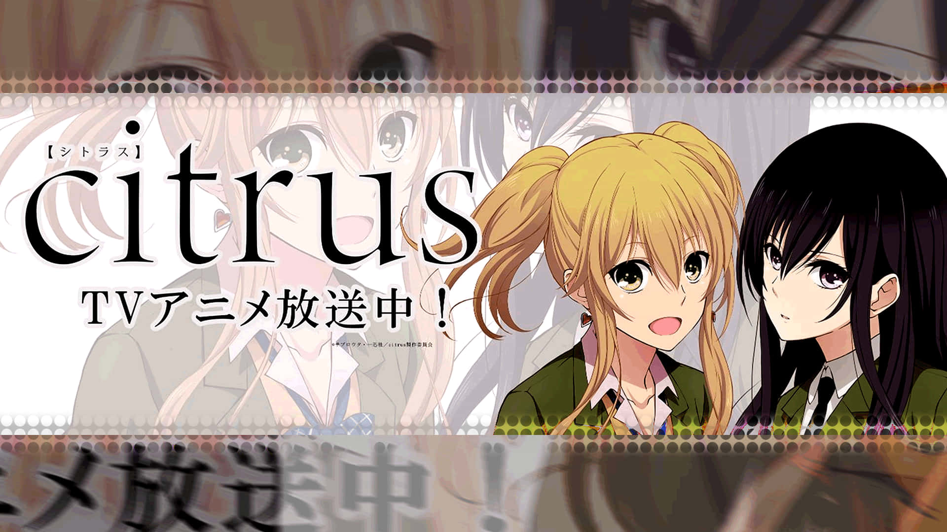 cool citrus anime poster, anime girls, school uniforms, Full HD Desktop Wallpaper
