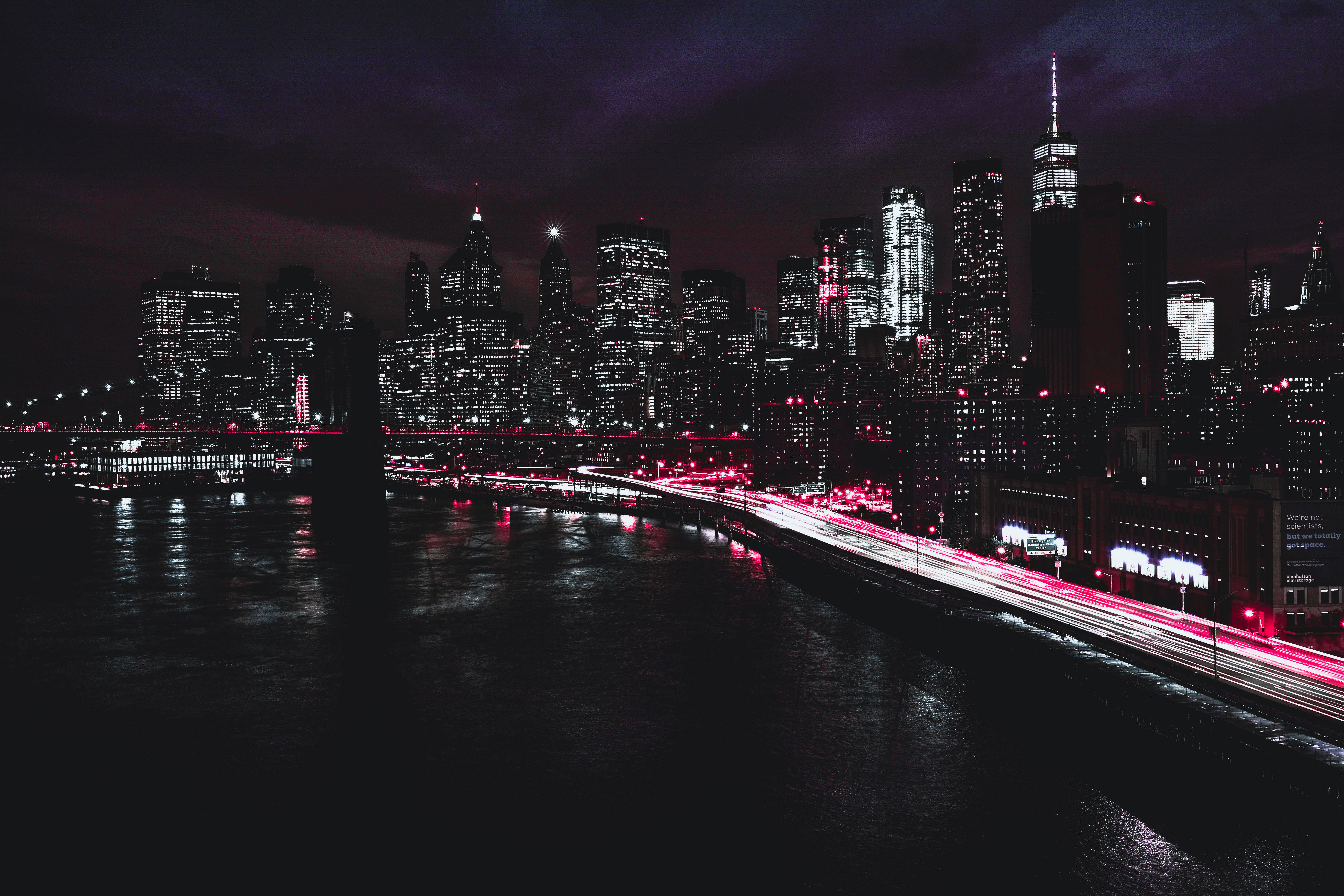 red black grey, city at night, timelapse, 5K Desktop Wallpaper