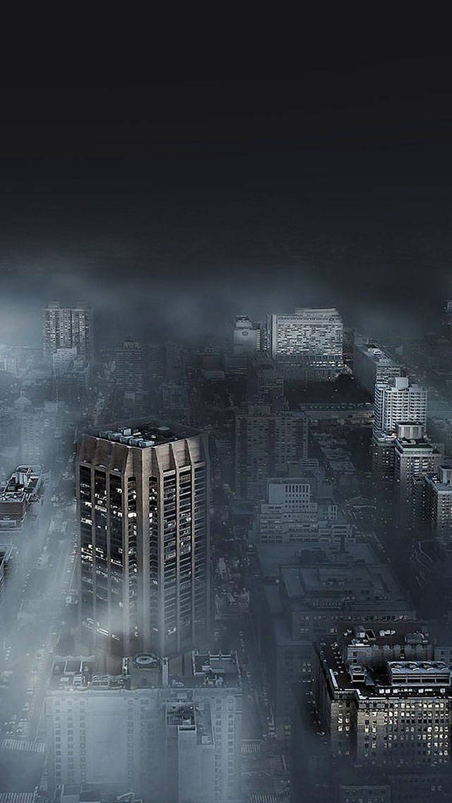 Foggy City, iPhone, dark, SD Phone Wallpaper