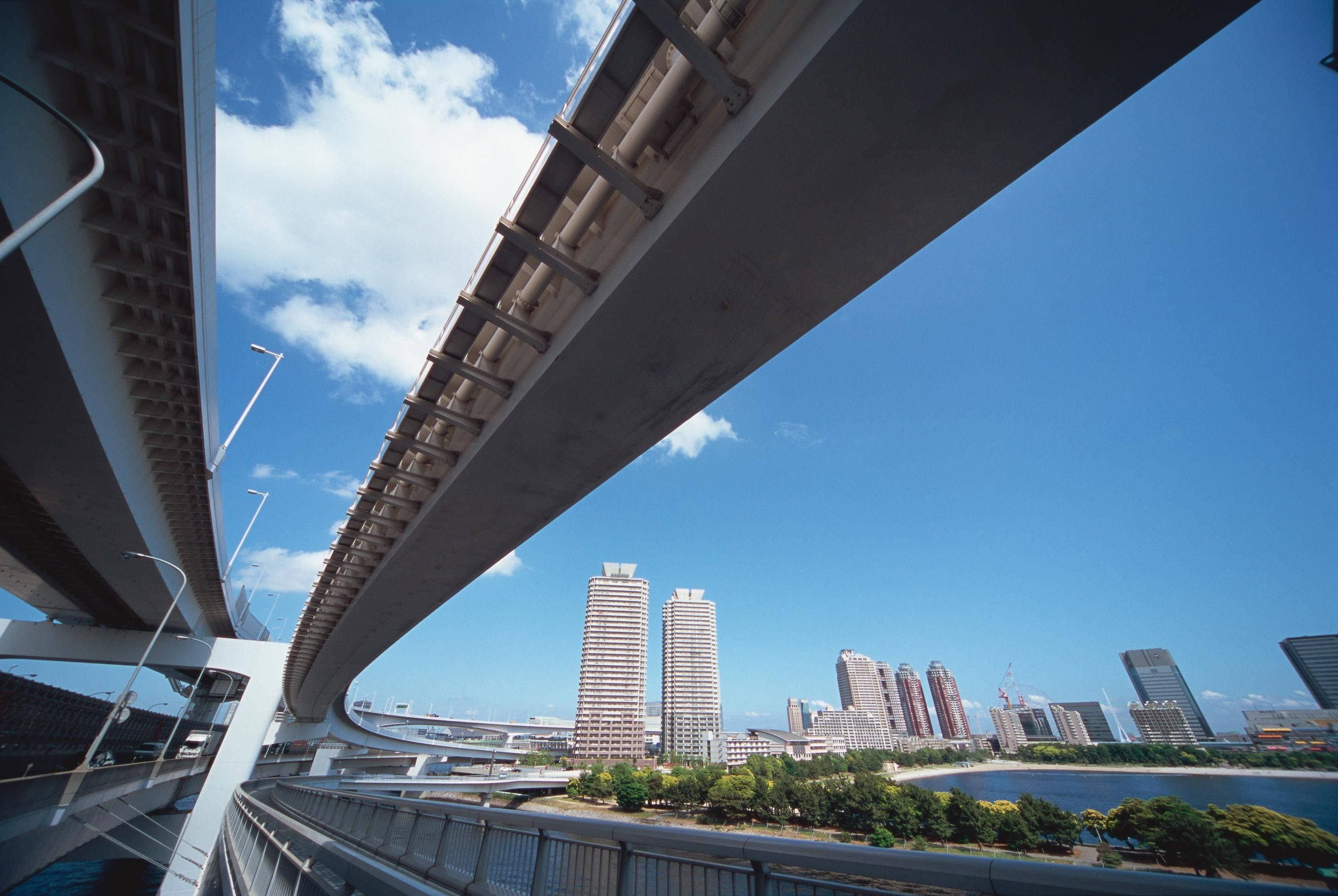 civil engineering, highway, concrete bridges, 2K Desktop Wallpaper