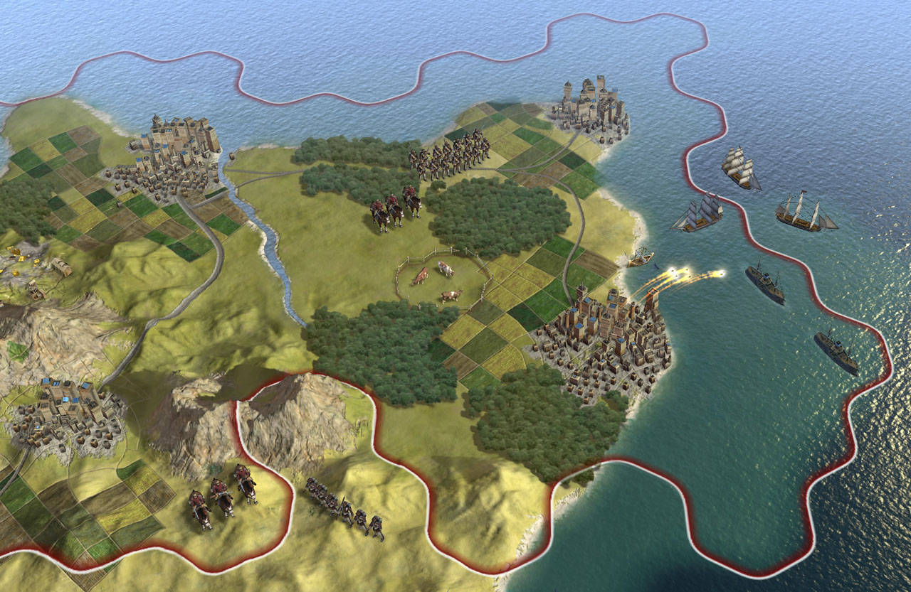 3D Archipelago, Civilization 5, strategic map view, HD Desktop Wallpaper