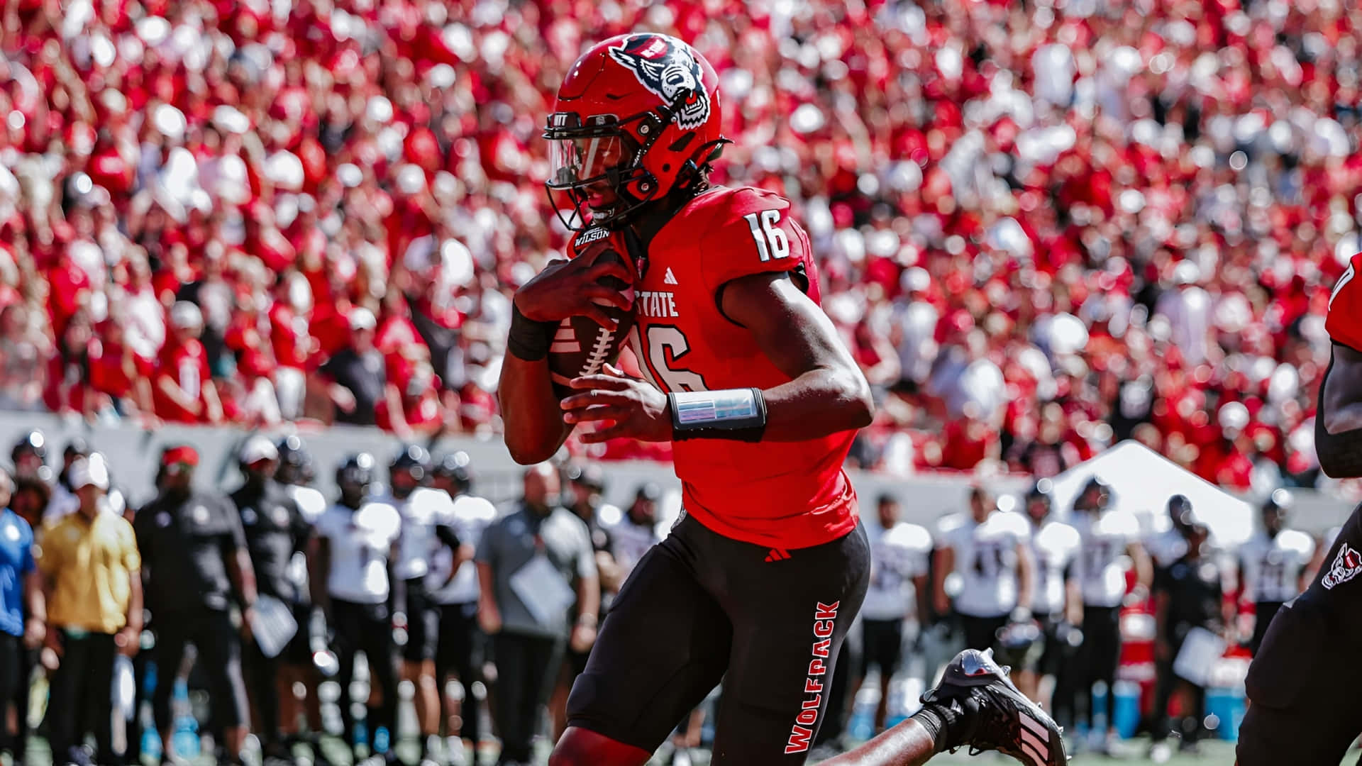 Cj Bailey, football quarterback, red uniform, Full HD Desktop Wallpaper