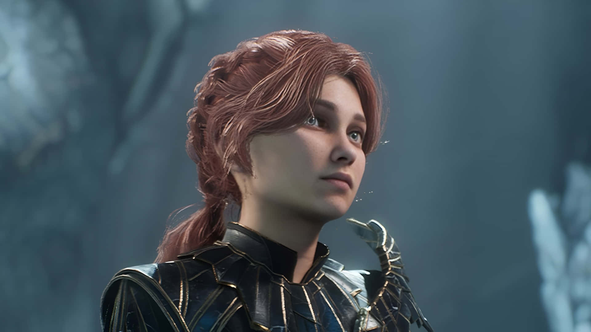 Clair Obscur Expedition 33, red hair, blue eyes, Full HD Desktop Wallpaper